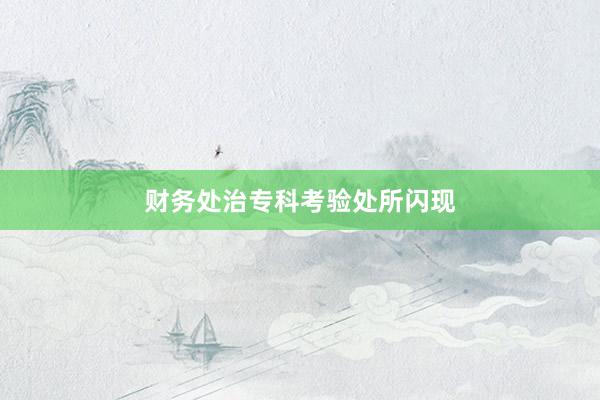 财务处治专科考验处所闪现
